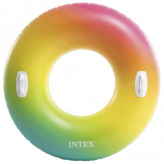 Надувной круг с ручками "Вихрь цвета" Intex