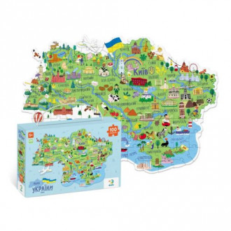 Пазл "Карта Украины", 100 элем. Dodo Украина