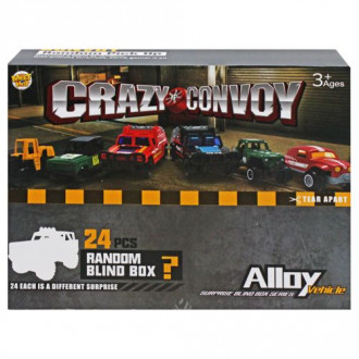 Набор машинок-сюрпризов "Crazy convoy" (24 шт) MiC  