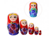 Деревянная игрушка Матрешка MD 0973 5шт., 2 цвета, кул., 11,5-6,5-6,5 см.