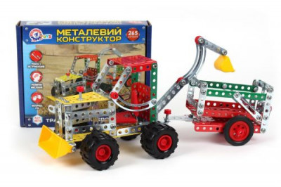 Конструктор металлический "Трактор с прицепом", 265 дет MiC Украина 
