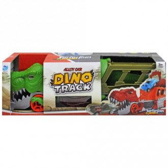 Трек-трейлер "Динозавр", с металлической машинкой Lanfa Toys