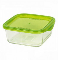Контейнер для продуктов Keep`N квадратный с зеленой крышкой, стекло 1220мл Luminarc P4523