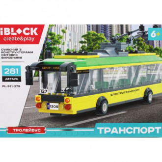 Конструктор "IBLOCK: Троллейбус", 281 деталь iBLOCK