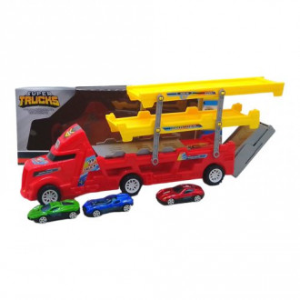 Трейлер-автовоз с машинками &quot;Super Trucks&quot; MIC