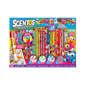 Ароматный набор для творчества – Фруктомания (маркеры, ручки, цветные карандаши, наклейки, раскраска) Scentos