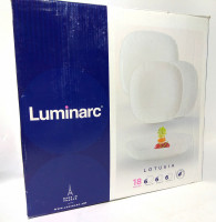 Сервиз столовый белый 18пр Luminarc Lotusia H3527