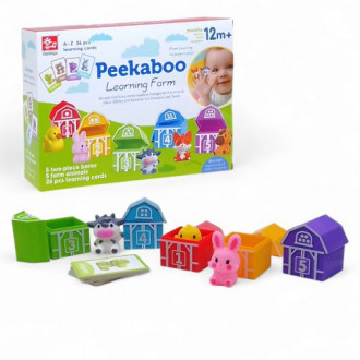 Логическая игра "Peekaboo. Ферма. Домики с животными", вид 1 SunQ toys