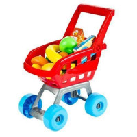 Тележка супермаркет 668-06-07, овощи, продукты, коробочки, 22 предмета