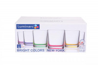 Набор стаканов низких New York Bright Colors 250мл 6шт. J8922