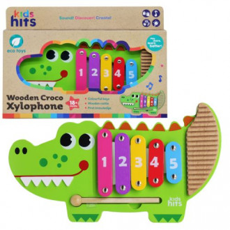 Деревянный ксилофон "Крокодил" (35 см) MiC  