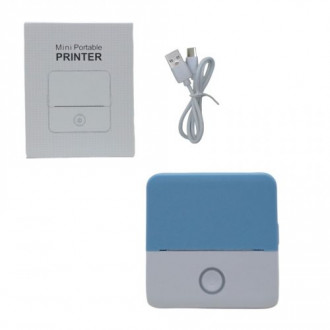 Портативній термопринтер "Portable mini printer" (голубой) MIC