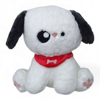 Мягкая игрушка "Собачка", 30 см (белый+черный) MIC