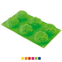 Силиконовая форма для выпечки кексов &quot;ЦВЕТЫ&quot; 6шт/листе 29,5*17*3,5cm XU-1402