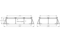 Бассейн каркасный RECTANGULAR FRAME POOL для детей и взрослых 28272 прямоугольный 300*200*75 см Intex