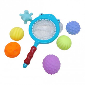 Набор игрушек для ванны "Сачок Акула" (7 элем) Bibi Toys