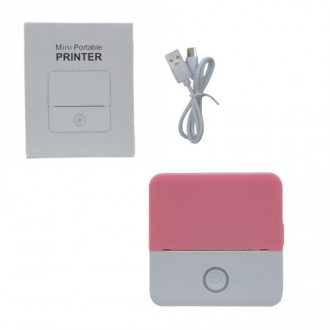 Портативній термопринтер "Portable mini printer" (розовый) MIC