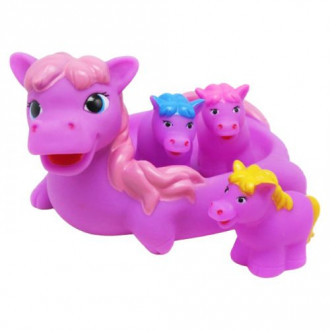 Набор игрушек для ванны "Семья единорогов" (4 шт) Bibi Toys