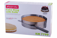 Форма для бисквита Kamille - 245-330 мм с ножом (7799)