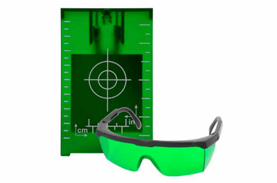 Мишень и очки для уровня лазерного Intertool - лазер зеленый (MT-3068)
