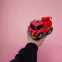 Машинка-конструктор интерактивная &quot;Пожарная&quot;, магнитная, со светом Lefei