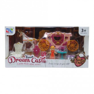 Игровой набор с каретой "Dream Castle" (розовый) KAIDILONG