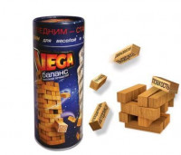 Настольная игра Vega Дженга Jenga Башня от Danko Toys 56 брусков в тубусе