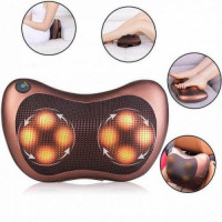 Массажная подушка для шеи с инфракрасным прогревом для дома и авто 12в Massage Pillow