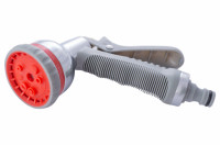 Пистолет-распылитель для полива Intertool - 8 функций хром x 1 адаптер x 2 коннектора (GE-0005)