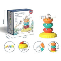 Магнитная игра &quot;Поймай червячка&quot;, 18 червячков, палочки с птичками, свет, звук, на батарейках Peng Yue Toys