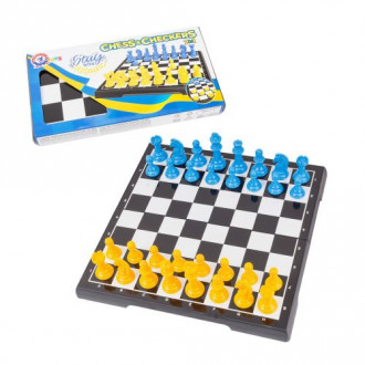 Шашки и шахмати 2 в 1 "Патриот" желто-голубые MiC Украина 