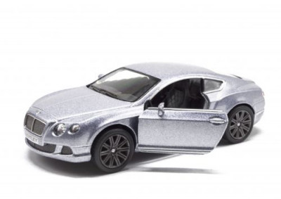 Машинка "Bentley Continental GT" (серебристая) Kinsmart
