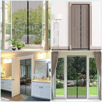 Опт от 10 шт. Москитная сетка шторка на сплошных магнитах для дверей 100 х 210 антимоскитка на двери с магнитными фиксаторами