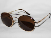 Очки солнцезащитные Sun Chi 28085 золото коричневый овалы двойная оправа солнцезащитные и для зрения
