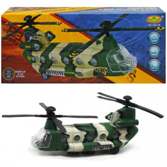Вертолет "Военный" на батарейках, озвученный, со светом MIC