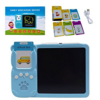 Планшет для рисования LCD Writing Tablet + озвученная азбука Монтессори 112 карточек (голубой) MIC