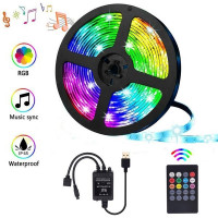 Светодиодная лента с пультом smd 5050 RGB 12 вольт Music