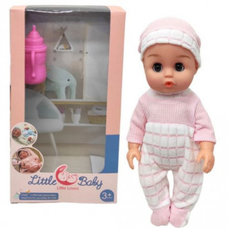 Пупс с бутылочкой "Little Baby" (розовый) MIC